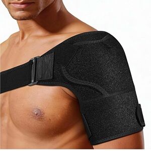 🖤 Boisea Adjustable Shoulder Brace – Pain Relief & Support – Black – Adult